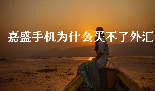 嘉盛手机为什么买不了外汇_https://m.apzhendong.com_期货行情_第1张