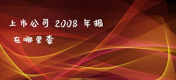 上市公司 2008 年报 在哪里查_https://m.apzhendong.com_财务分析_第1张