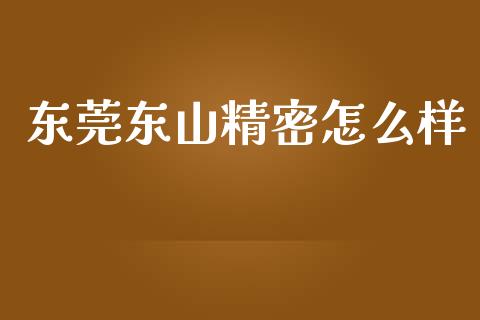 东莞东山精密怎么样_https://m.apzhendong.com_财经资讯_第1张