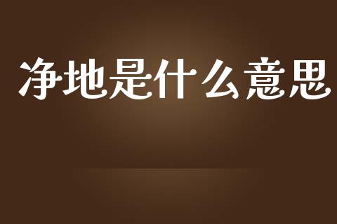 净地是什么意思_https://m.apzhendong.com_财经资讯_第1张