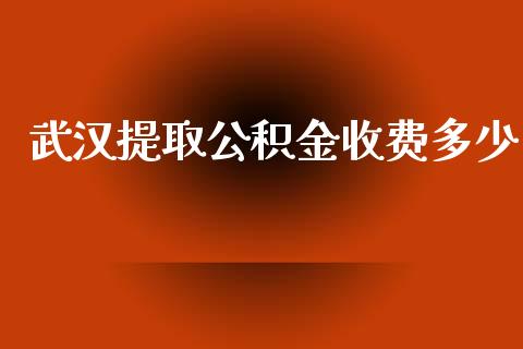 武汉提取公积金收费多少_https://m.apzhendong.com_全球经济_第1张