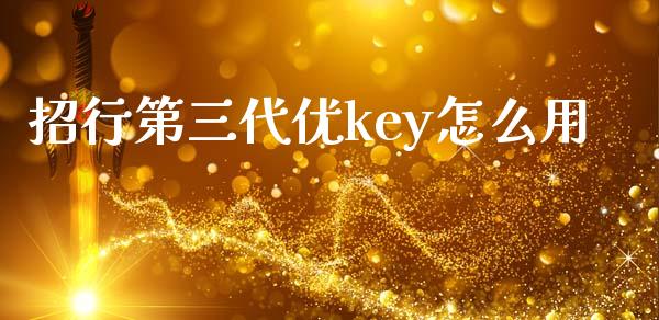 招行第三代优key怎么用_https://m.apzhendong.com_财经资讯_第1张