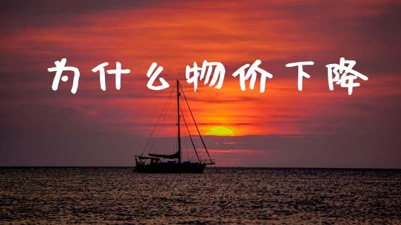 为什么物价下降_https://m.apzhendong.com_财务分析_第1张