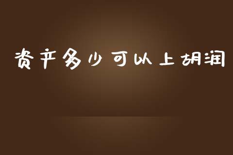 资产多少可以上胡润_https://m.apzhendong.com_全球经济_第1张