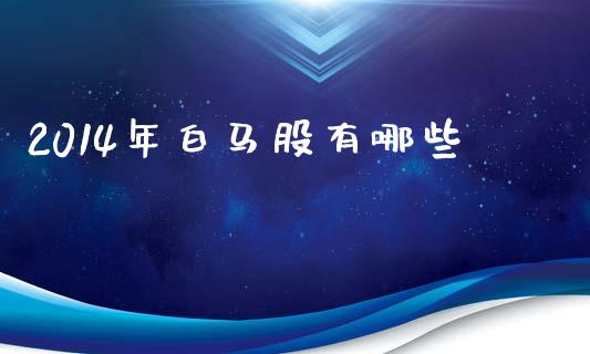 2014年白马股有哪些_https://m.apzhendong.com_财务分析_第1张