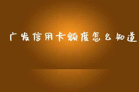 广发信用卡额度怎么知道_https://m.apzhendong.com_财务分析_第1张