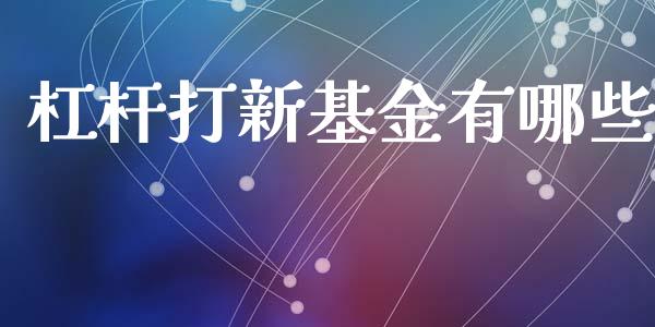 杠杆打新基金有哪些_https://m.apzhendong.com_期货行情_第1张