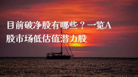 目前破净股有哪些?一览A股市场低估值潜力股_全球经济_第1张_财经资讯_财务分析_全球经济_期货行情 目前破净股有哪些?一览A股市场低估值潜力股_https://m.apzhendong.com_全球经济_第1张