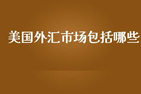 美国外汇市场包括哪些_https://m.apzhendong.com_全球经济_第1张