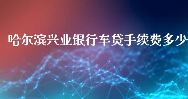 哈尔滨兴业银行车贷手续费多少_https://m.apzhendong.com_财经资讯_第1张