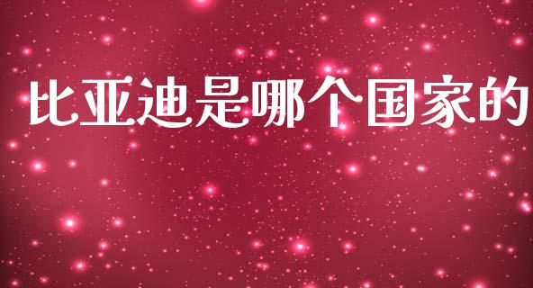 比亚迪是哪个国家的_https://m.apzhendong.com_全球经济_第1张