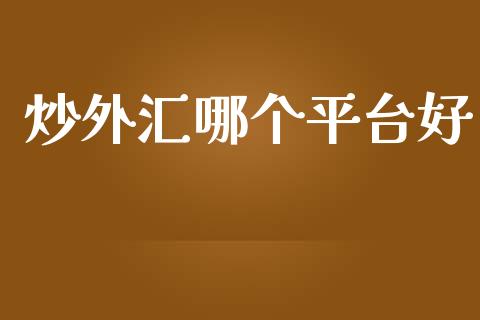 炒外汇哪个平台好_https://m.apzhendong.com_财务分析_第1张