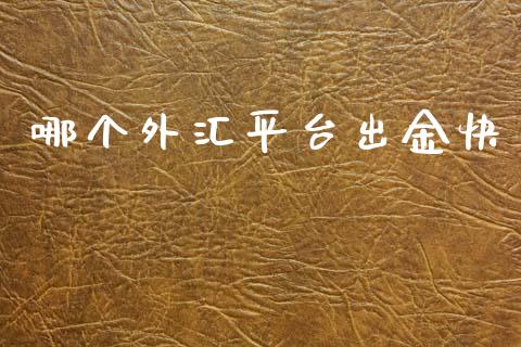 哪个外汇平台出金快_https://m.apzhendong.com_财经资讯_第1张