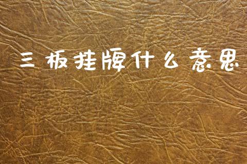 三板挂牌什么意思_https://m.apzhendong.com_全球经济_第1张