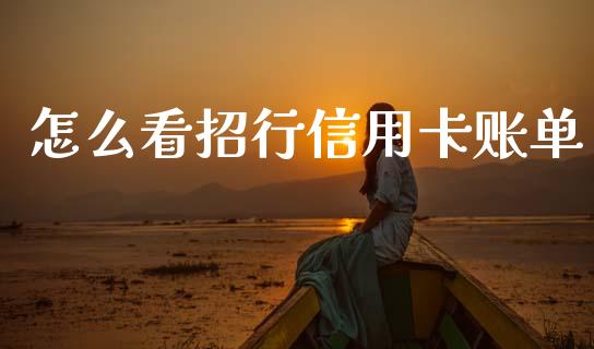 怎么看招行信用卡账单_https://m.apzhendong.com_全球经济_第1张