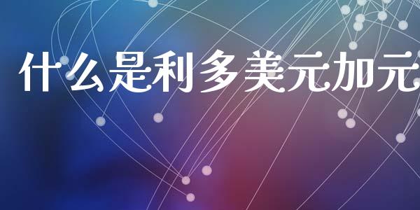 什么是利多美元加元_https://m.apzhendong.com_全球经济_第1张
