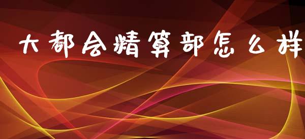 大都会精算部怎么样_https://m.apzhendong.com_财务分析_第1张