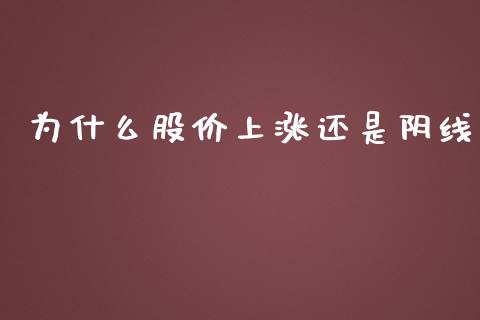 为什么股价上涨还是阴线_https://m.apzhendong.com_财经资讯_第1张