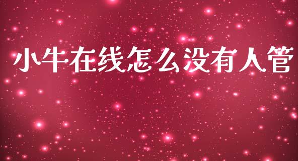 小牛在线怎么没有人管_https://m.apzhendong.com_财务分析_第1张