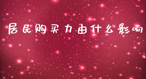 居民购买力由什么影响_https://m.apzhendong.com_财务分析_第1张