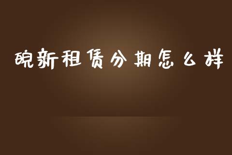 皖新租赁分期怎么样_https://m.apzhendong.com_财务分析_第1张