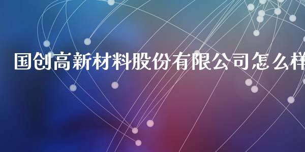 国创高新材料股份有限公司怎么样_https://m.apzhendong.com_财务分析_第1张