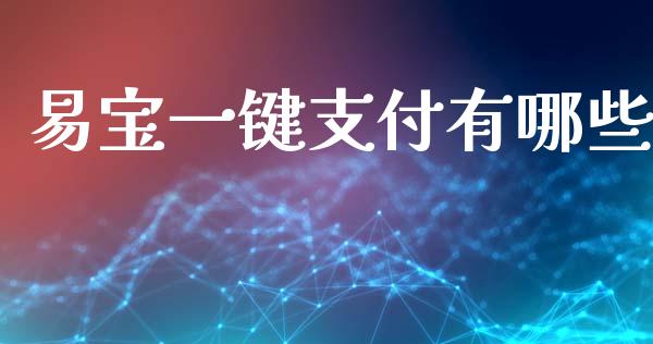 易宝一键支付有哪些_https://m.apzhendong.com_财务分析_第1张