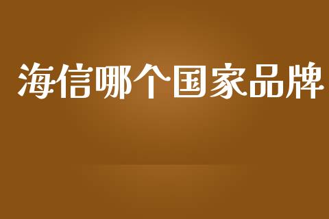 海信哪个国家品牌_https://m.apzhendong.com_财经资讯_第1张