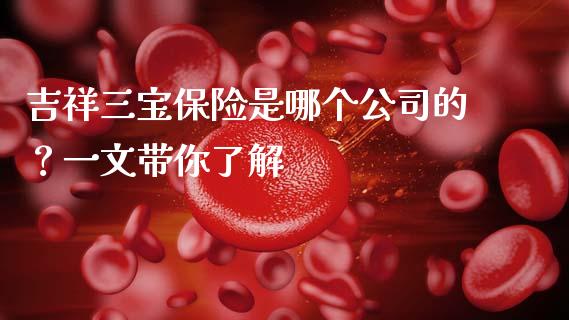 吉祥三宝保险是哪个公司的？一文带你了解_https://m.apzhendong.com_期货行情_第1张