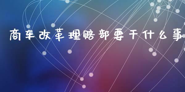商车改革理赔部要干什么事_https://m.apzhendong.com_财经资讯_第1张