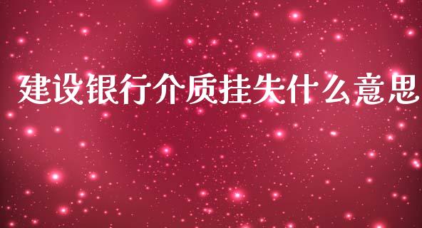 建设银行介质挂失什么意思_https://m.apzhendong.com_全球经济_第1张