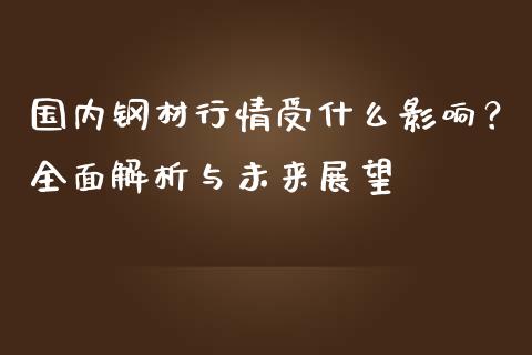 国内钢材行情受什么影响？全面解析与未来展望_https://m.apzhendong.com_财务分析_第1张