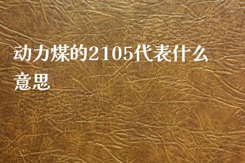 动力煤的2105代表什么意思_https://m.apzhendong.com_财经资讯_第1张