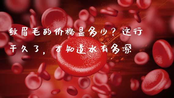 纹眉毛的价格是多少？这行干久了，才知道水有多深_https://m.apzhendong.com_财经资讯_第1张
