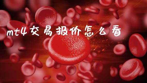 mt4交易报价怎么看_https://m.apzhendong.com_财经资讯_第1张