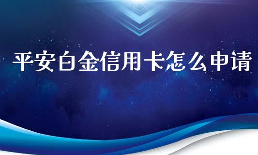 平安白金信用卡怎么申请_https://m.apzhendong.com_财务分析_第1张