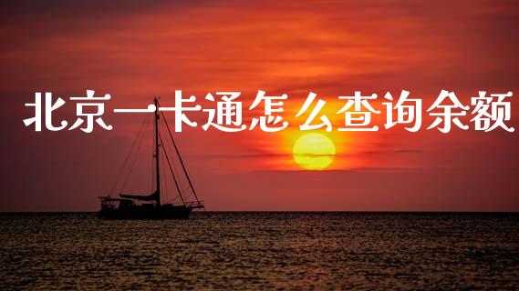 北京一卡通怎么查询余额_https://m.apzhendong.com_期货行情_第1张