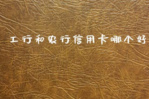 工行和农行信用卡哪个好_https://m.apzhendong.com_财经资讯_第1张