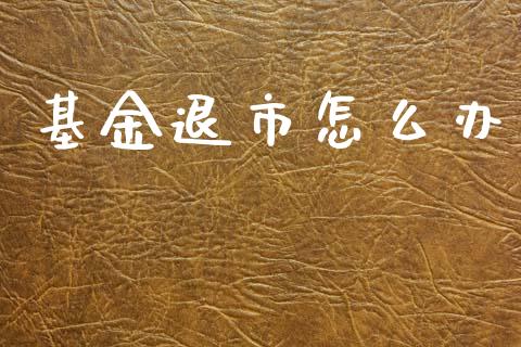基金退市怎么办_https://m.apzhendong.com_财务分析_第1张