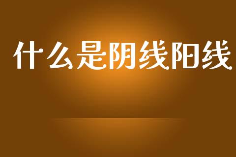什么是阴线阳线_https://m.apzhendong.com_财务分析_第1张