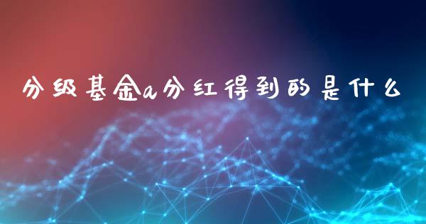 分级基金a分红得到的是什么_https://m.apzhendong.com_全球经济_第1张