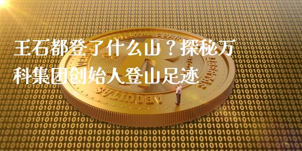 王石都登了什么山？探秘万科集团创始人登山足迹_https://m.apzhendong.com_全球经济_第1张