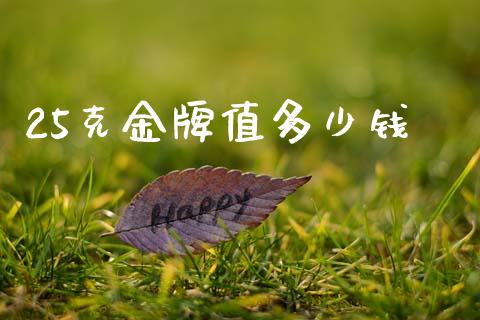 25克金牌值多少钱_https://m.apzhendong.com_财务分析_第1张
