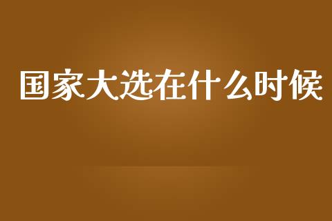 国家大选在什么时候_https://m.apzhendong.com_财务分析_第1张