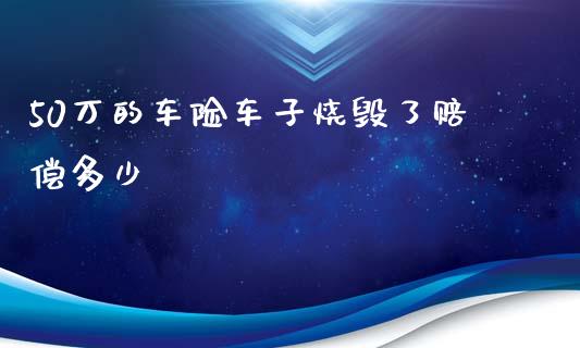 50万的车险车子烧毁了赔偿多少_https://m.apzhendong.com_期货行情_第1张