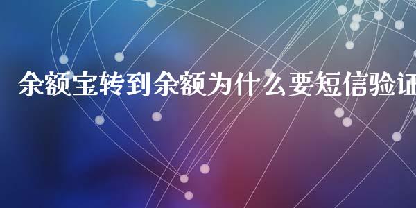 余额宝转到余额为什么要短信验证_https://m.apzhendong.com_全球经济_第1张