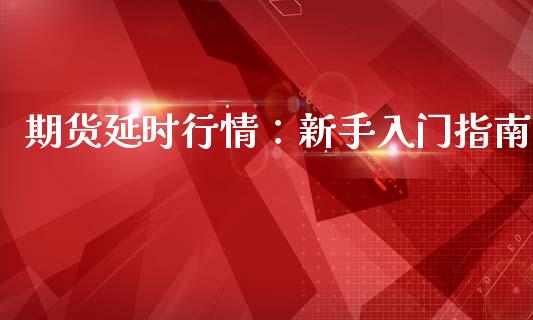 期货延时行情：新手入门指南_https://m.apzhendong.com_期货行情_第1张